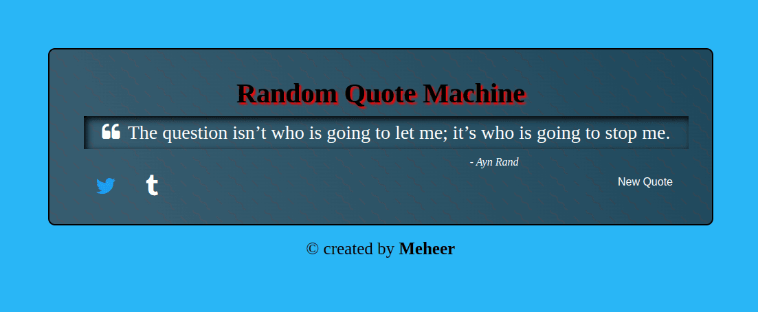 Random Quote Machine