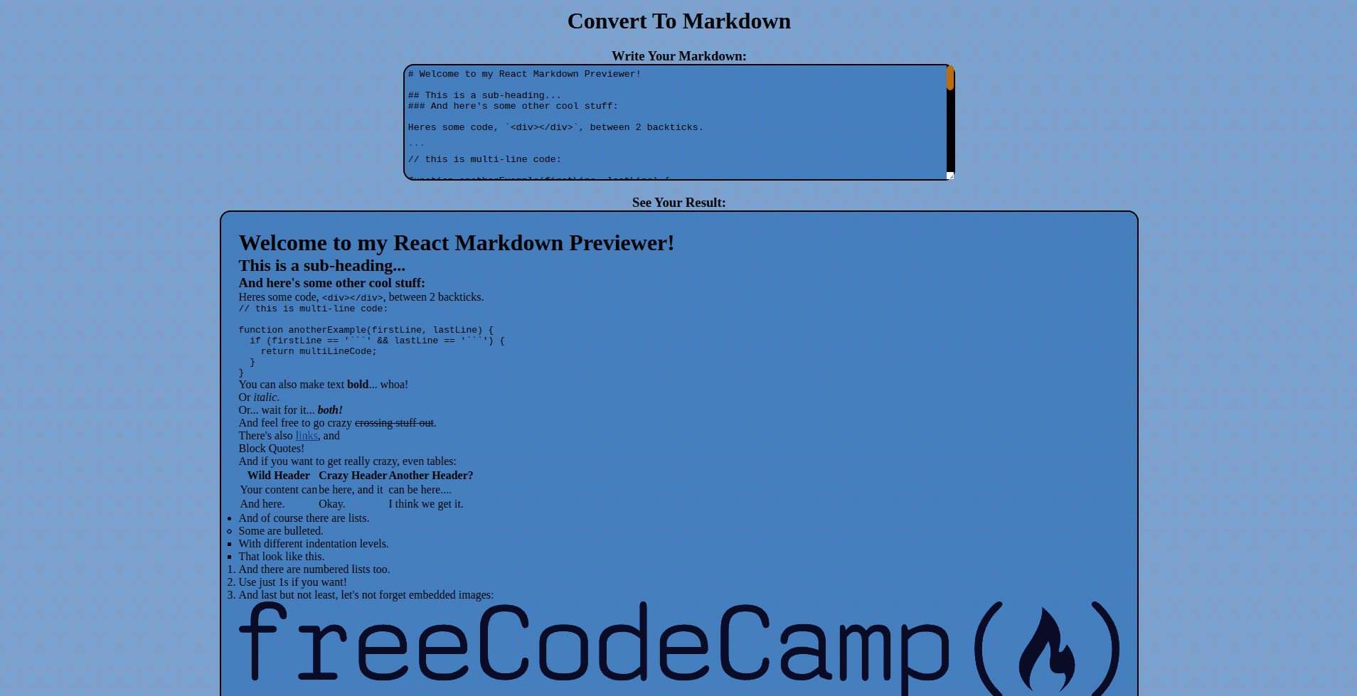 Markdown converter