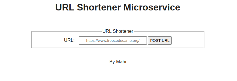 URL Minimiser Microservice