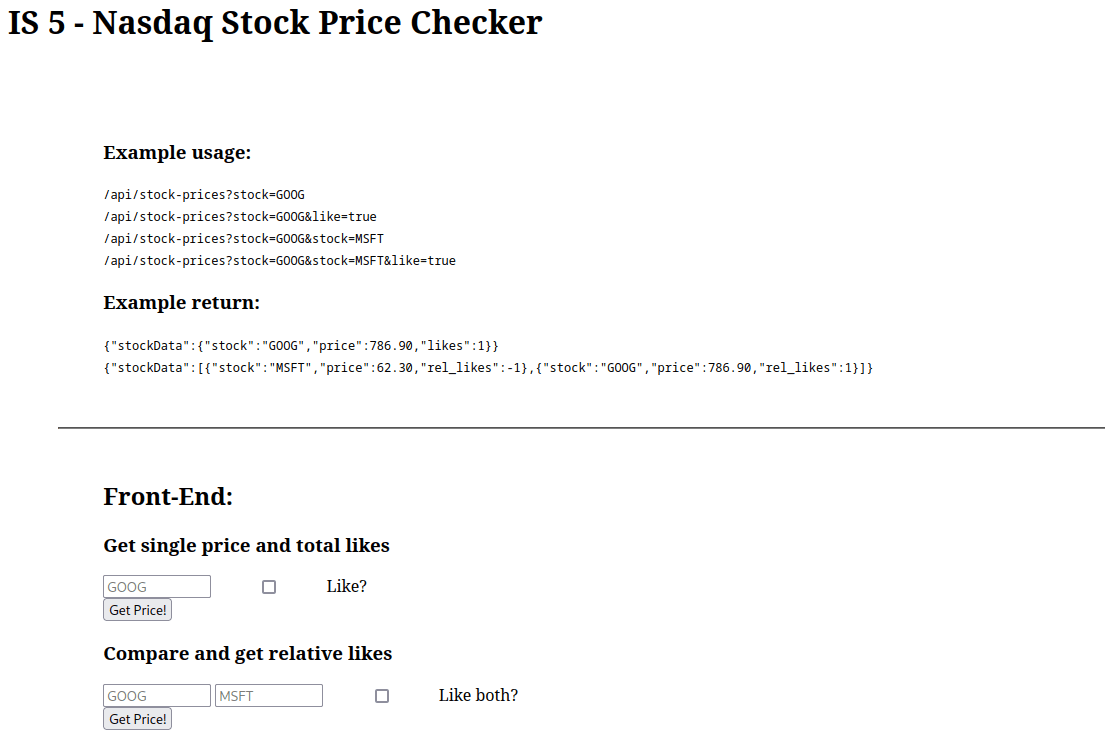 Stock Price Checker