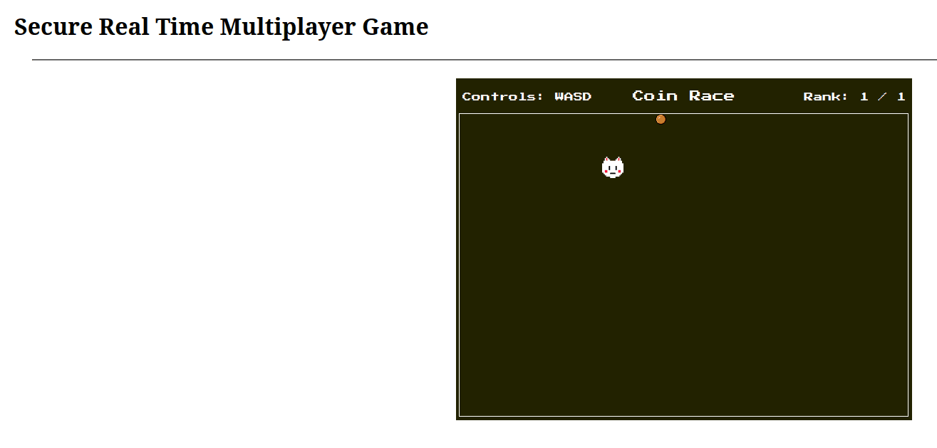 Secure Real Time Multiplayer Game